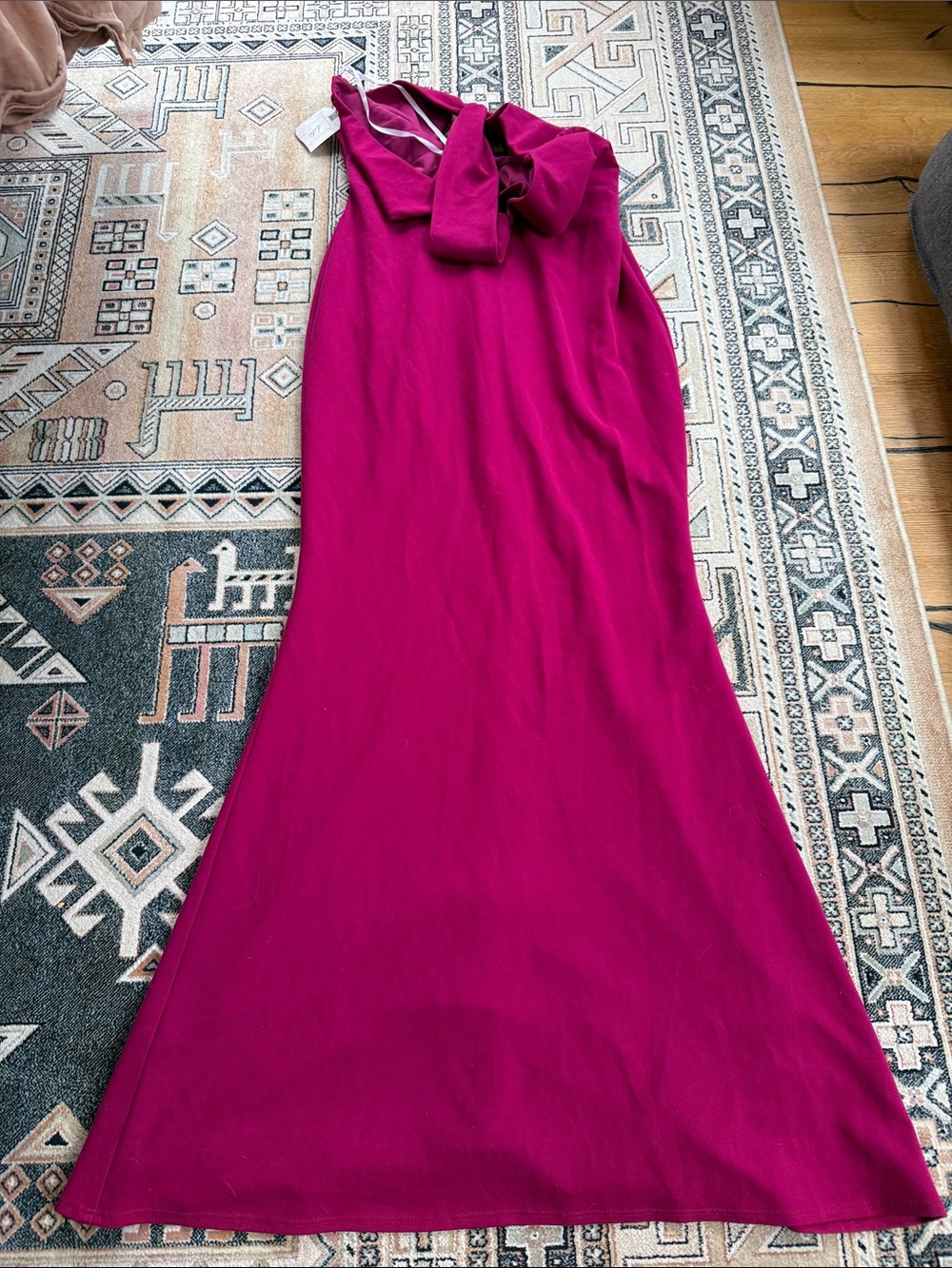 Katie May Edgy Pink Magenta Fuchsia One-Shoulder Maxi Dress NWT, L - Picture 5 of 7